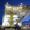 Living quarters' exterior lighting by night